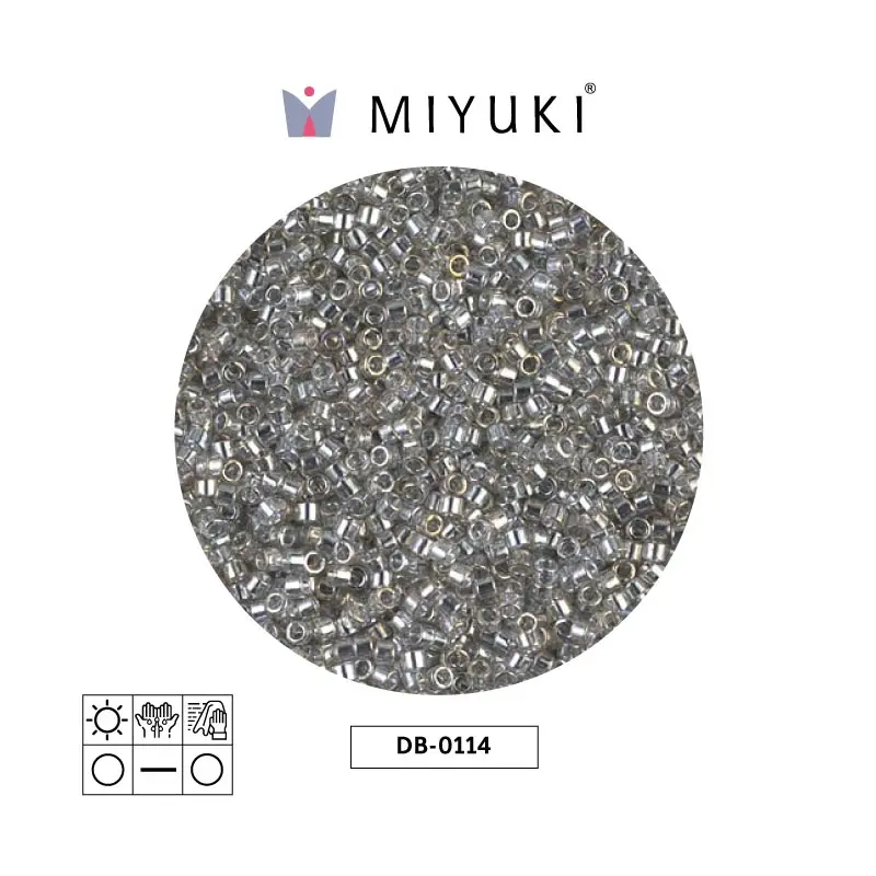 Miyuki delica 11/0 DB0114 transparente plateado gris dorado lusterr x 50gr