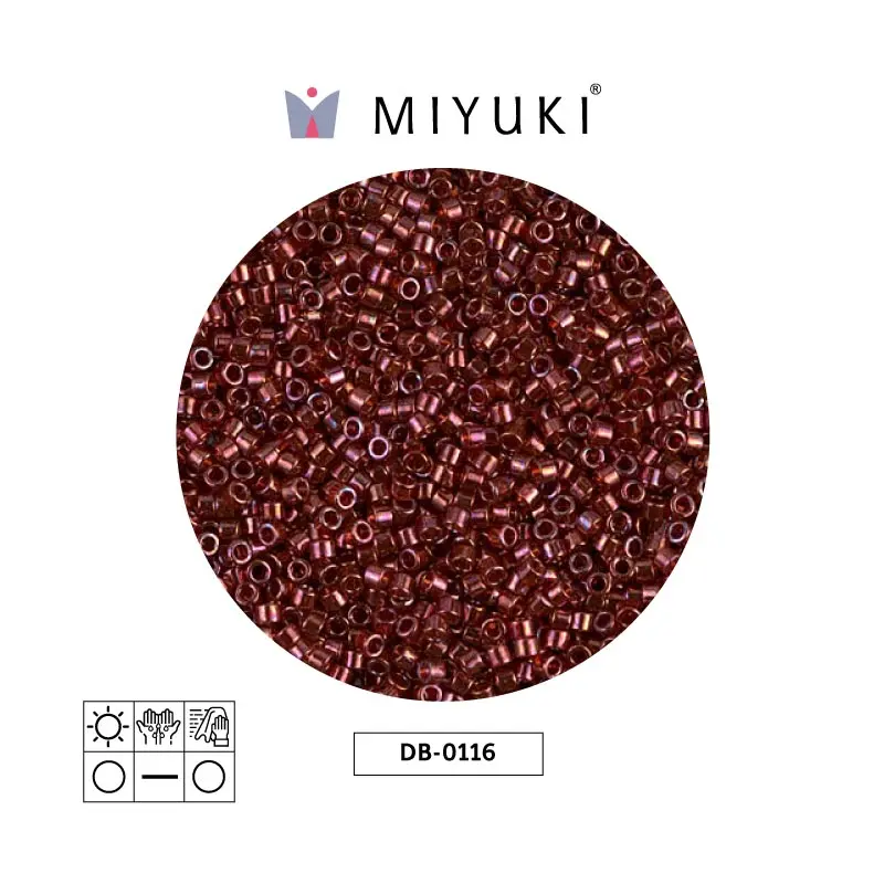 Miyuki delica 11/0 DB0116 rojo dorado lusterr x 50g