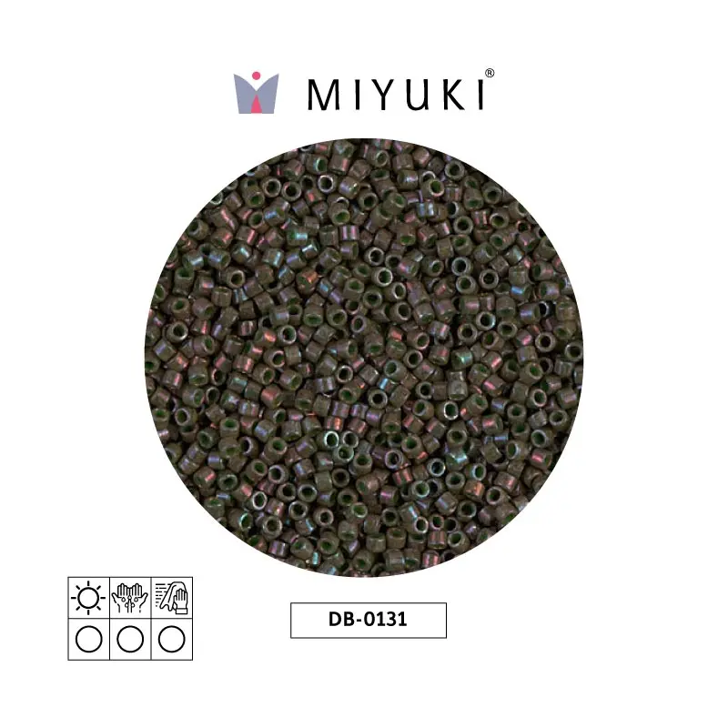 Miyuki delica 11/0 DB0131 opaco verde lusterr x 50g