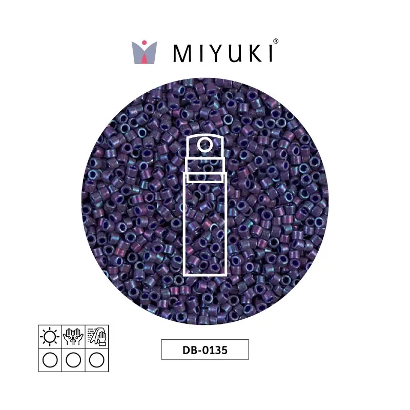 Miyuki delica 11/0 DB0135 opaco eggplant lusterr x 10g