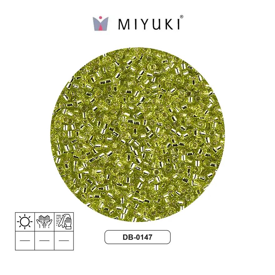 Miyuki delica 11/0 DB0147 plateado verde chartreuse x 50g