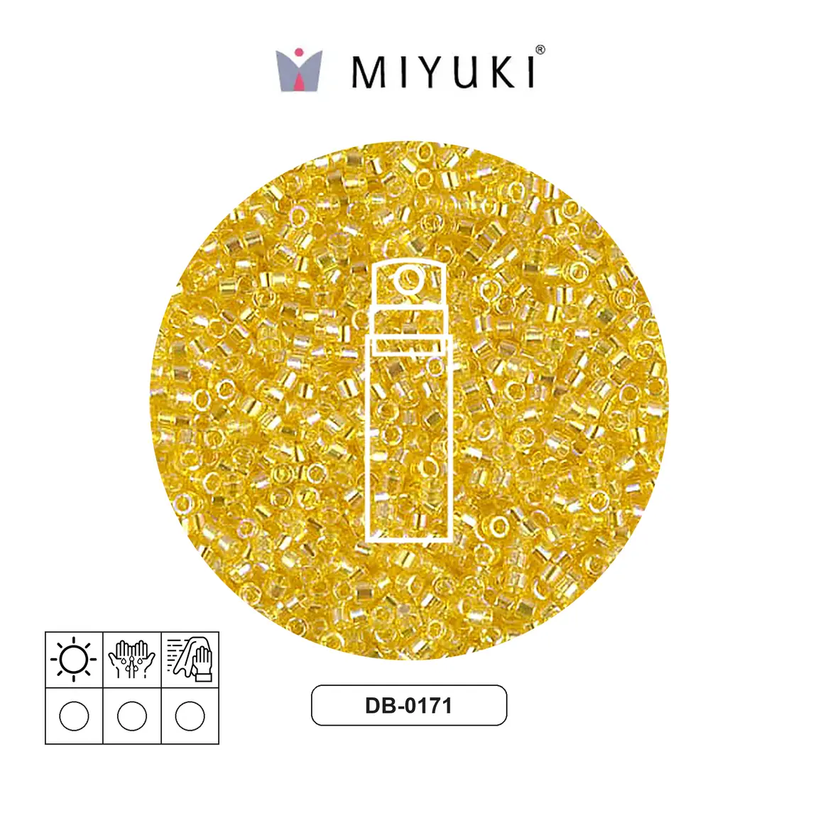 Miyuki delica 11/0 DB0171 transp amarillo AB x 10g