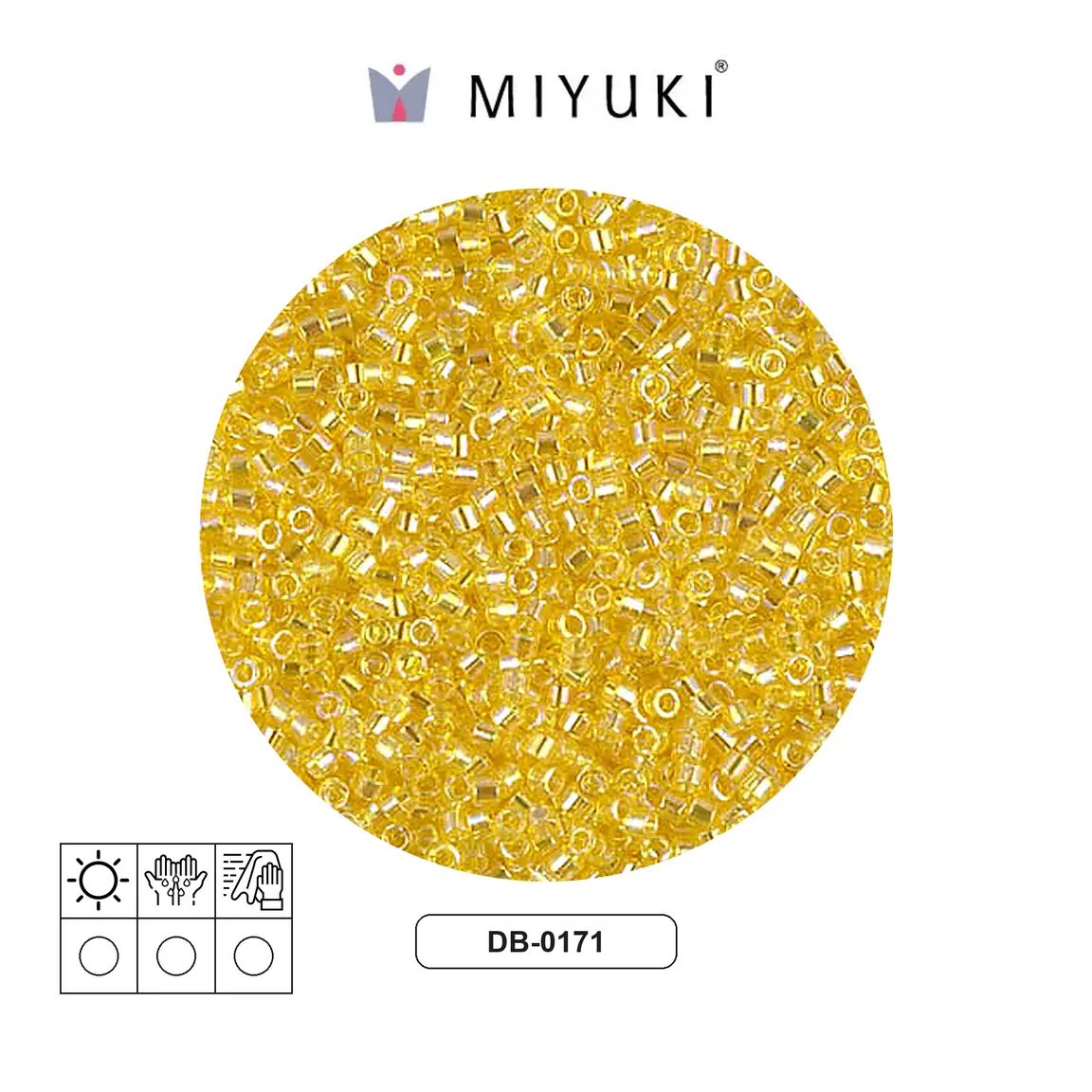 Miyuki delica 11/0 DB0171 transp amarillo AB x 50g
