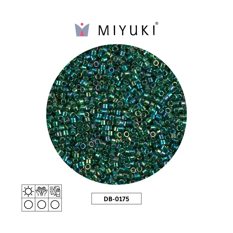 Miyuki delica 11/0 DB0175 transparente verde AB x 50g