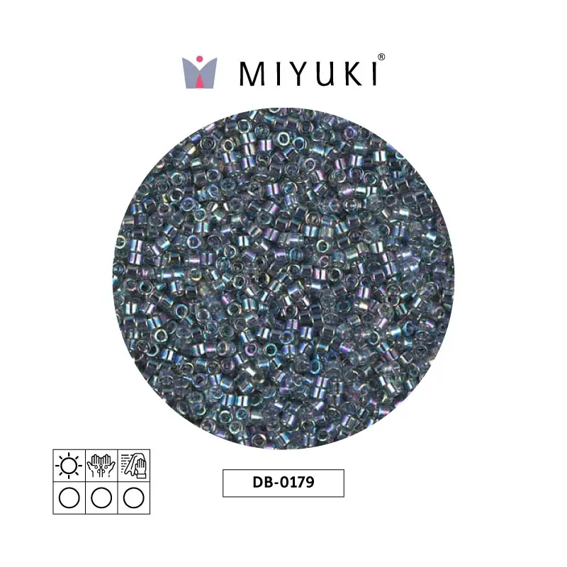 Miyuki delica 11/0 DB0179 transp claro gris AB x 50gr