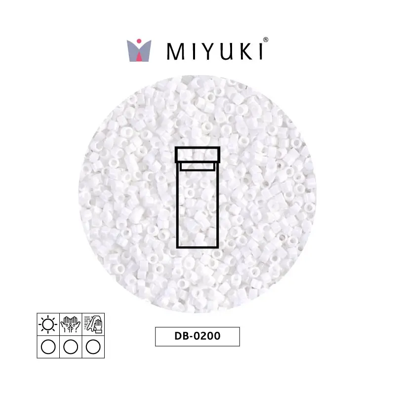 Miyuki delica 11/0 DB0200 opaco tiza blanco x 3g