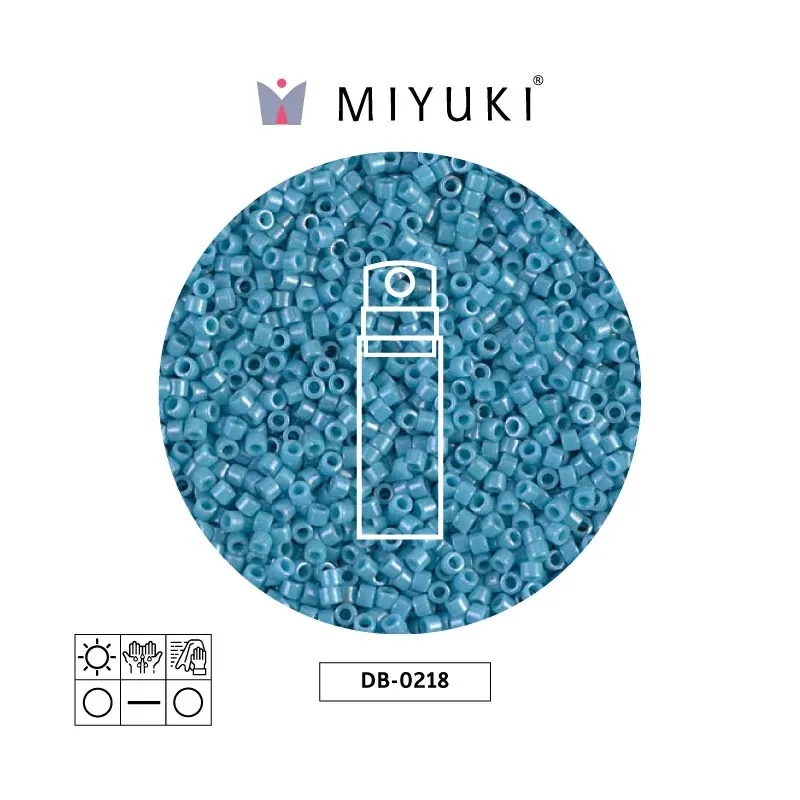 Miyuki delica 11/0 DB0218 opaco medium azul turquesa azul lusterr x 10g