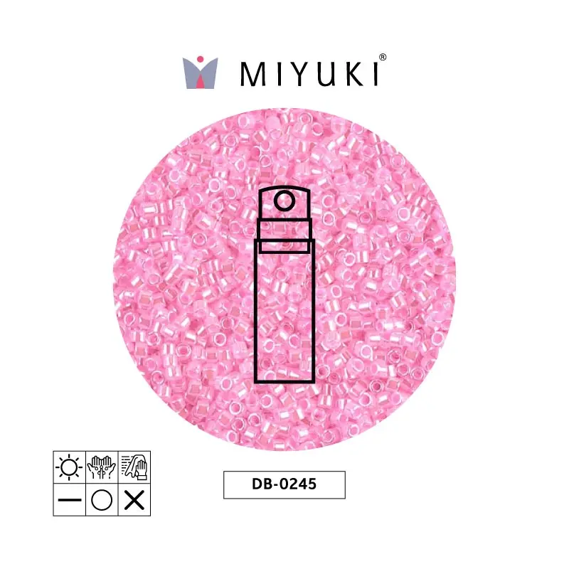 Miyuki delica 11/0 DB0245 rosado ceylon perlado x 10g