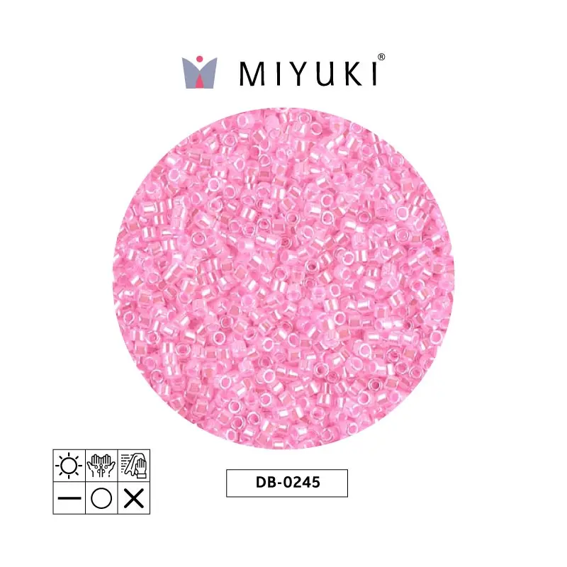 Miyuki delica 11/0 DB0245 rosado ceylon perlado x 50g
