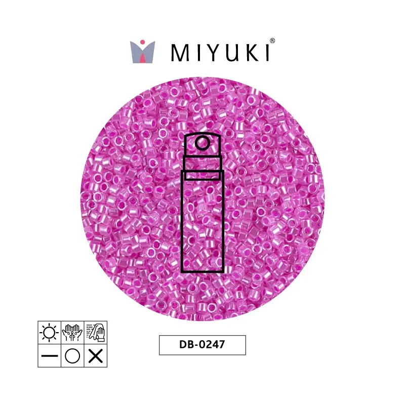 Miyuki delica 11/0 DB0247 forrado fucsia x 10g