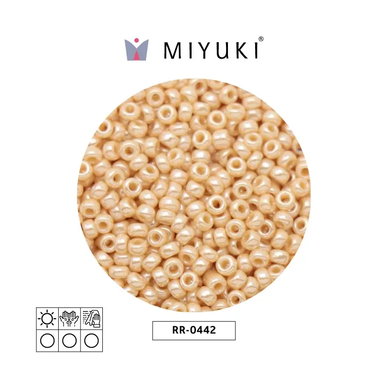 Mostacilla Miyuki rocalla 11/0 RR0442 opaco beige brillo x 250g 