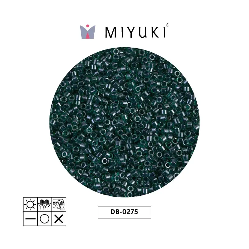 Miyuki delica 11/0 DB0275 forrado verde lusterr x 50g