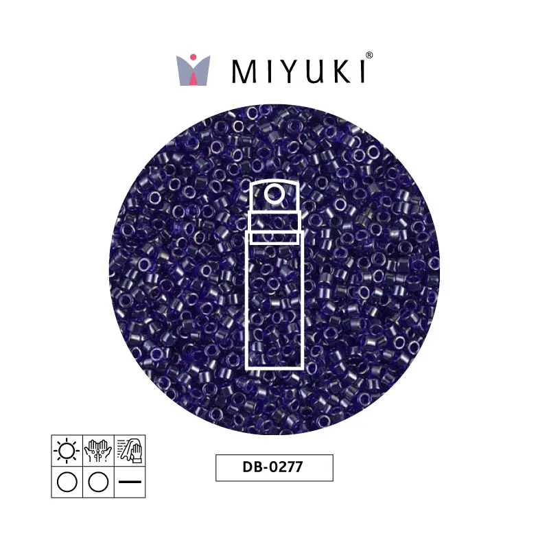 Miyuki delica 11/0 DB0277 transparente azul lusterr x 10g