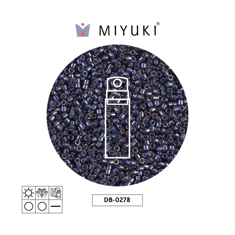 Miyuki delica 11/0 DB0278 forrado azul lusterr x 10g