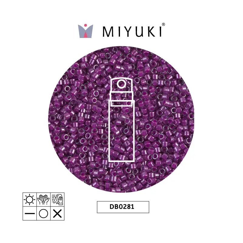 Miyuki delica 11/0 DB0281 fucsia forrado cristal lusterr x 10g