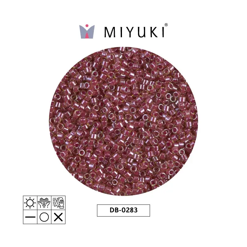 Miyuki delica 11/0 DB0283 rojo forrado lusterr x 50g