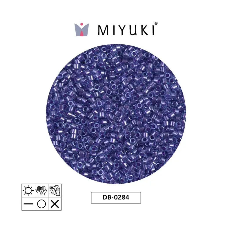 Miyuki delica 11/0 DB0284 sparkling morado forrado azul lusterr x 50g