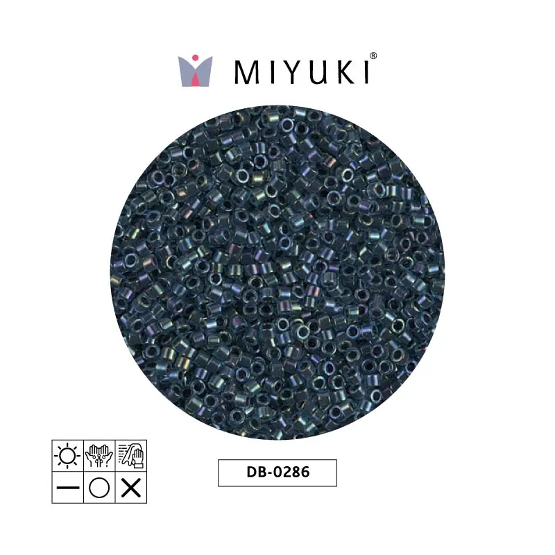 Miyuki delica 11/0 DB0286 midnight azul forrado azul AB x 50g