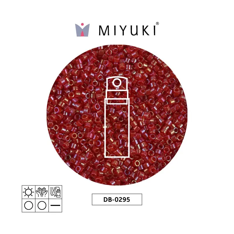 Miyuki delica 11/0 DB0295 forrado rojo AB x 10g