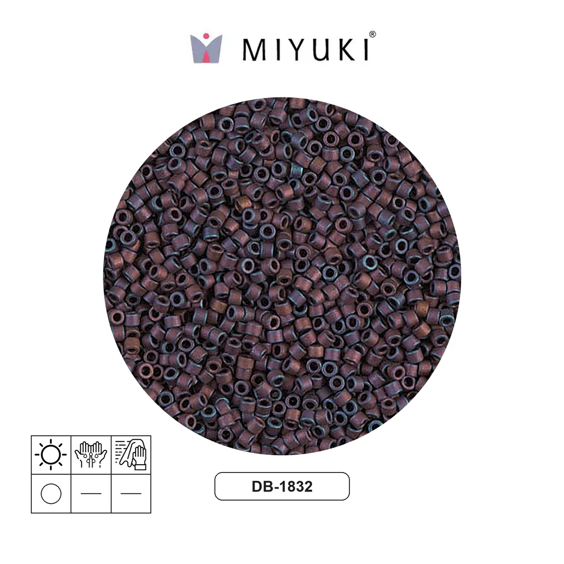 Miyuki delica 11/0 DB1832 galvanizado dorado Duracoat x 500g