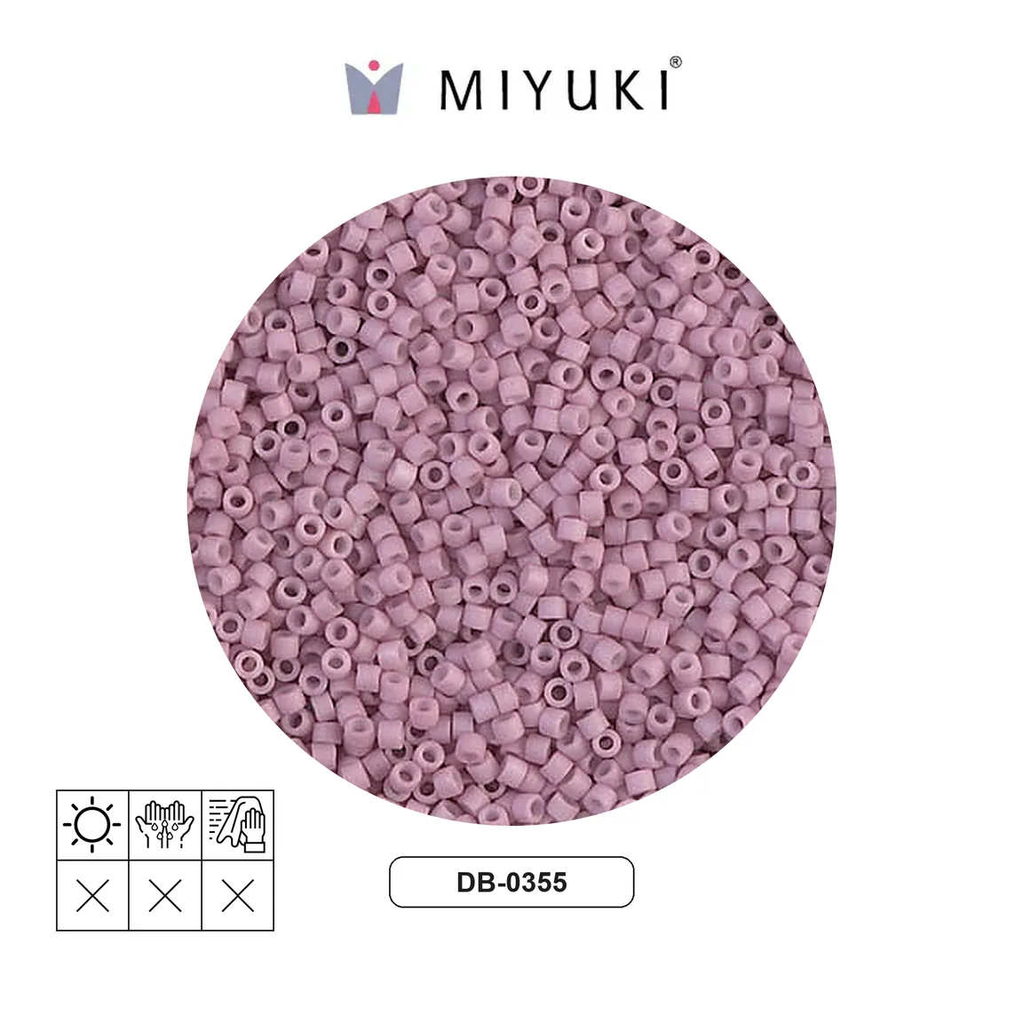 Miyuki delica 11/0 DB0355 mate opaco dusty orchid x 50g