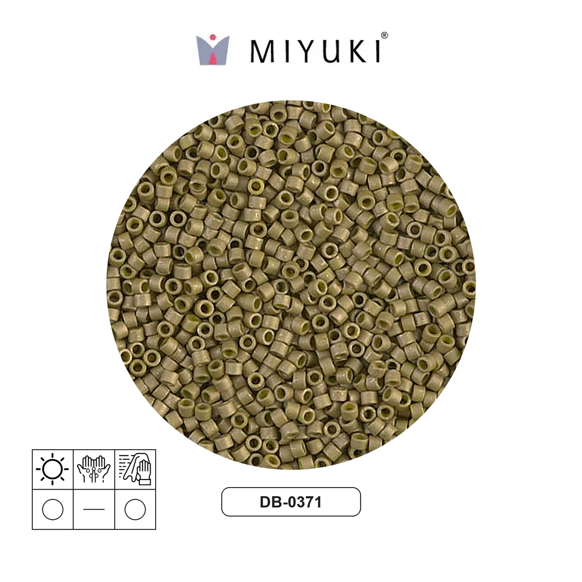 Miyuki delica 11/0 DB0371 opaco dorado verde sati x 50g