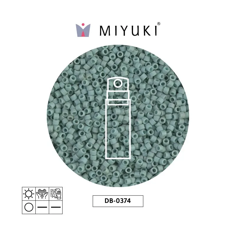 Miyuki delica 11/0 DB0374 metalizado seafoam x 10 g
