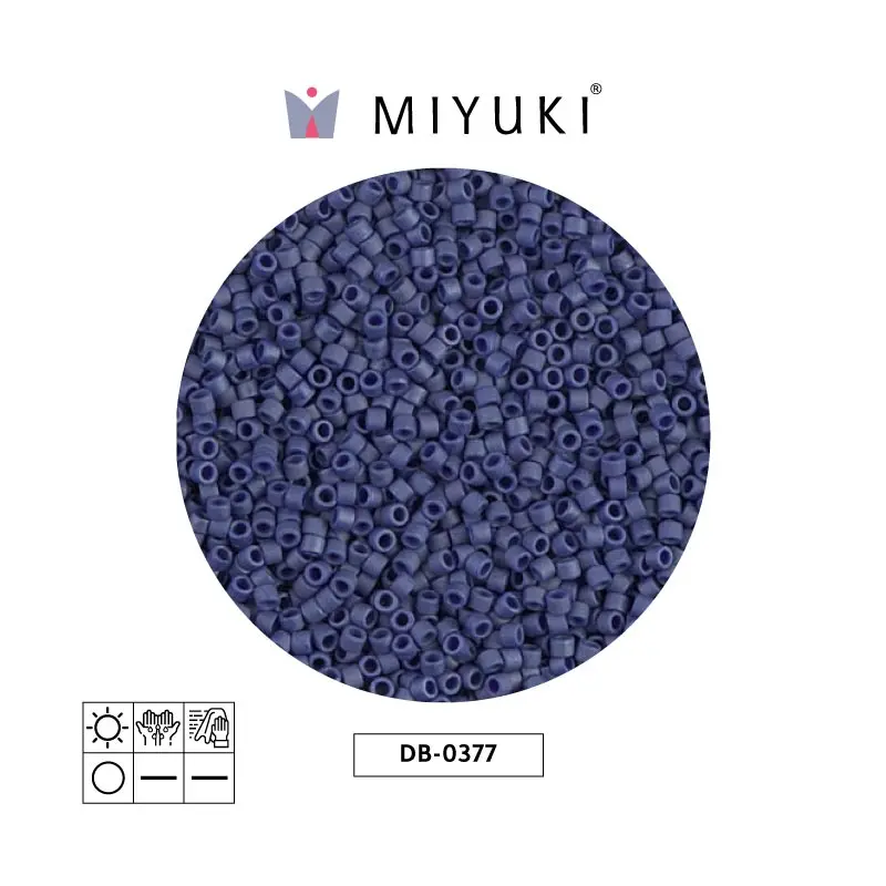 Miyuki delica 11/0 DB0377 matt metalizado oscuro gris x 50g