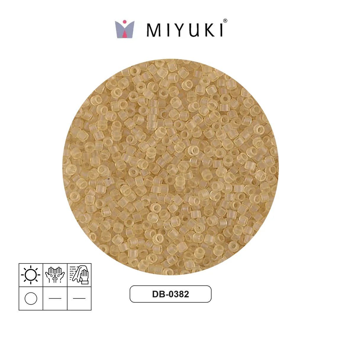 Miyuki delica 11/0 DB0382 mat tran pal amarillo x 50gr