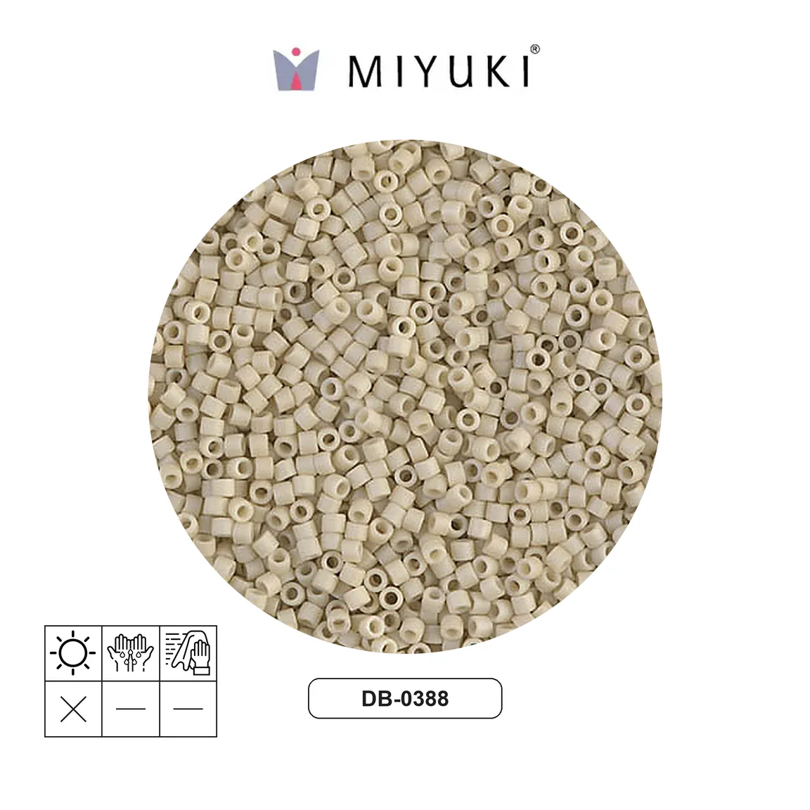 Miyuki delica 11/0 DB0388 hueso mate x 50g