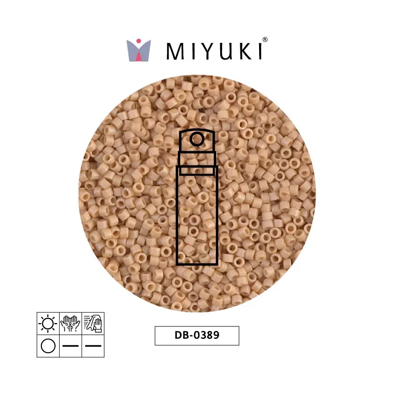 Miyuki delica 11/0 DB0389 opaco claro cafe camel satinado x 10g