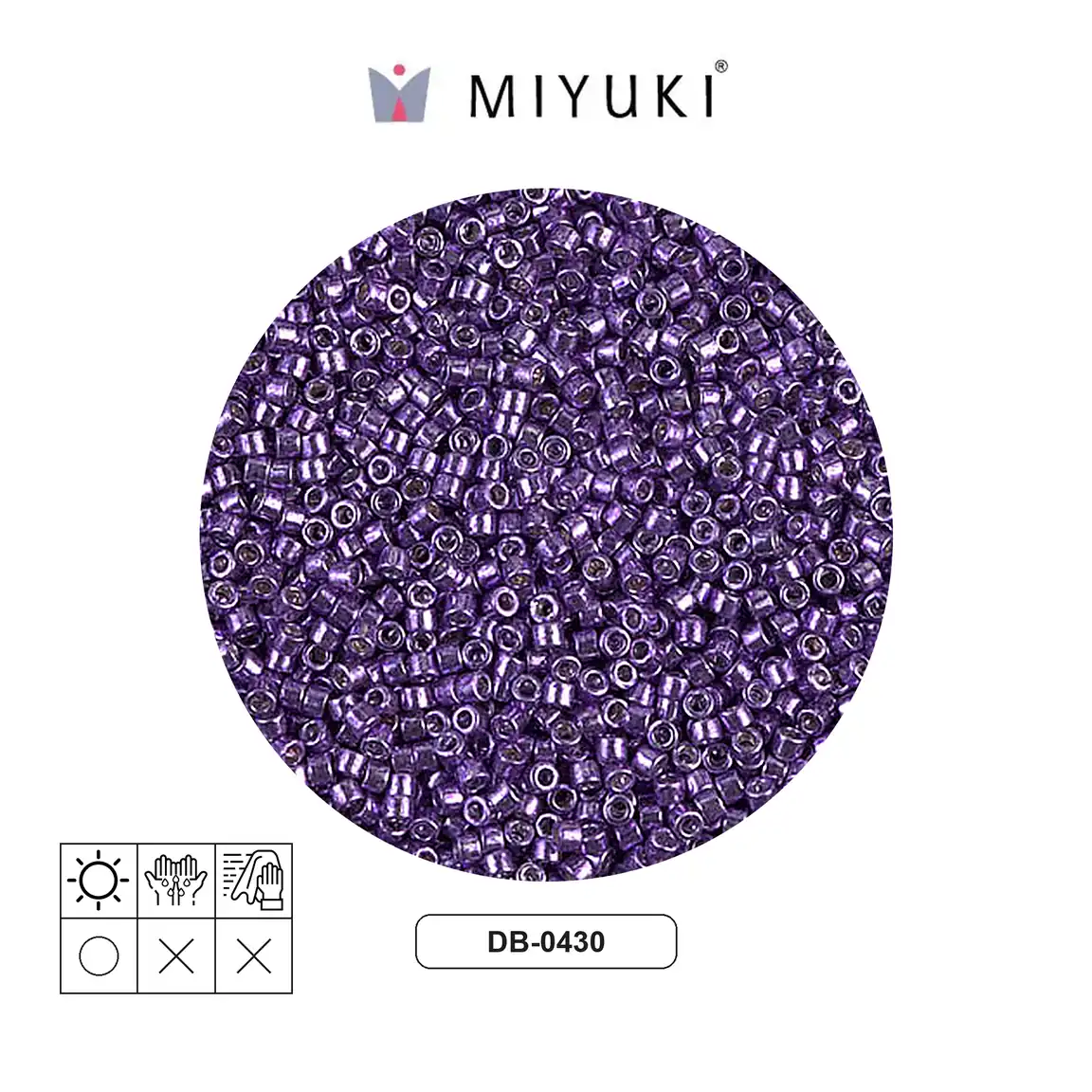 Miyuki delica 11/0 DB0430 metalizado morado x 250g