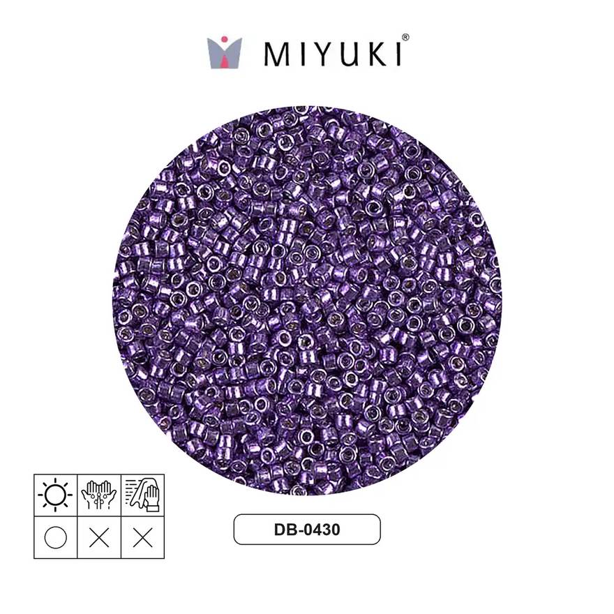 Miyuki delica 11/0 DB0430 metalizado morado x 250g