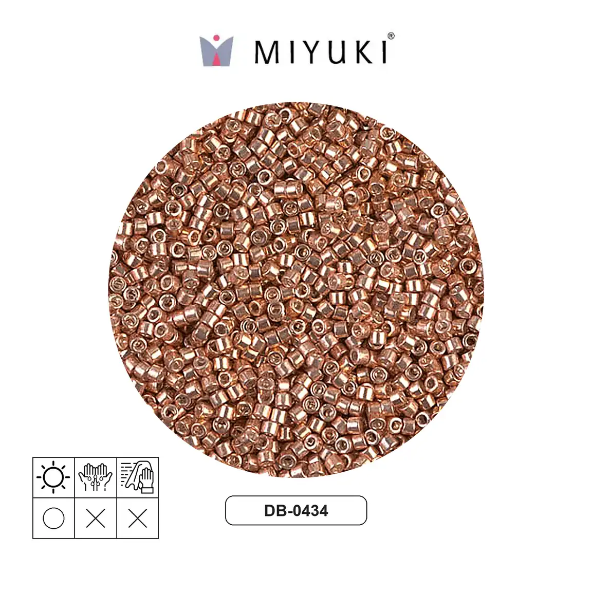 Miyuki delica 11/0 DB0434 galvanizado muscat x 50g