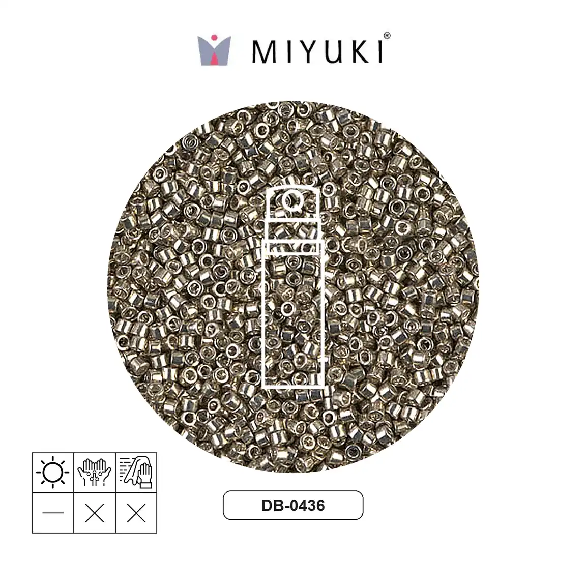 Miyuki delica 11/0 DB0436 galvanizado pewter x 10g