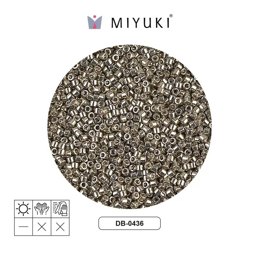 Miyuki delica 11/0 DB0436 galvanizado pewter x 250g