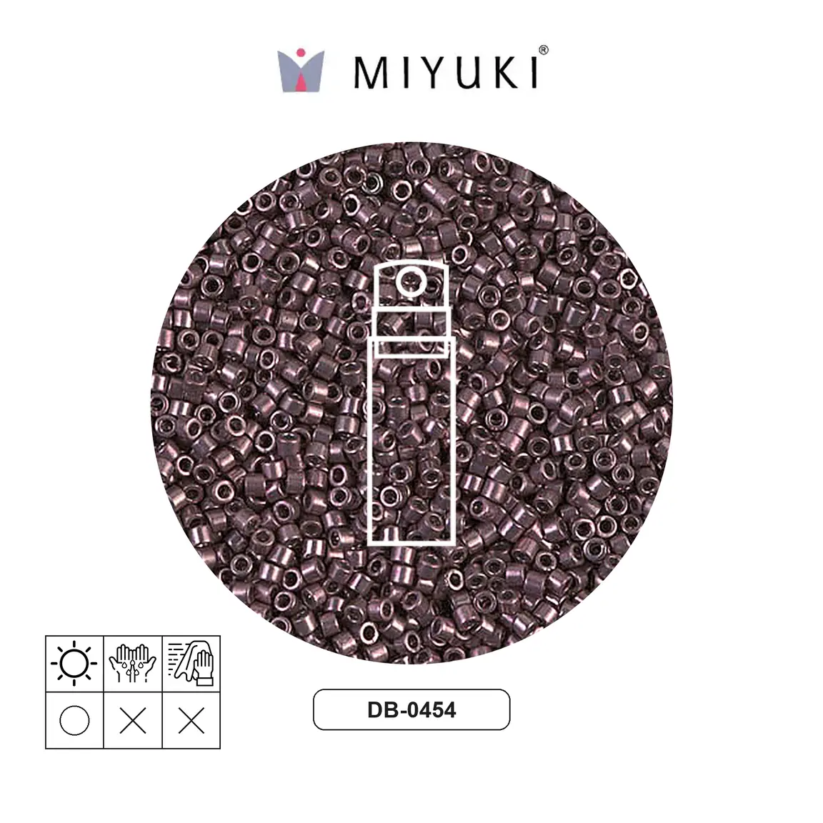 Miyuki delica 11/0 DB0454 galvanizado smoky amethyst x 10g