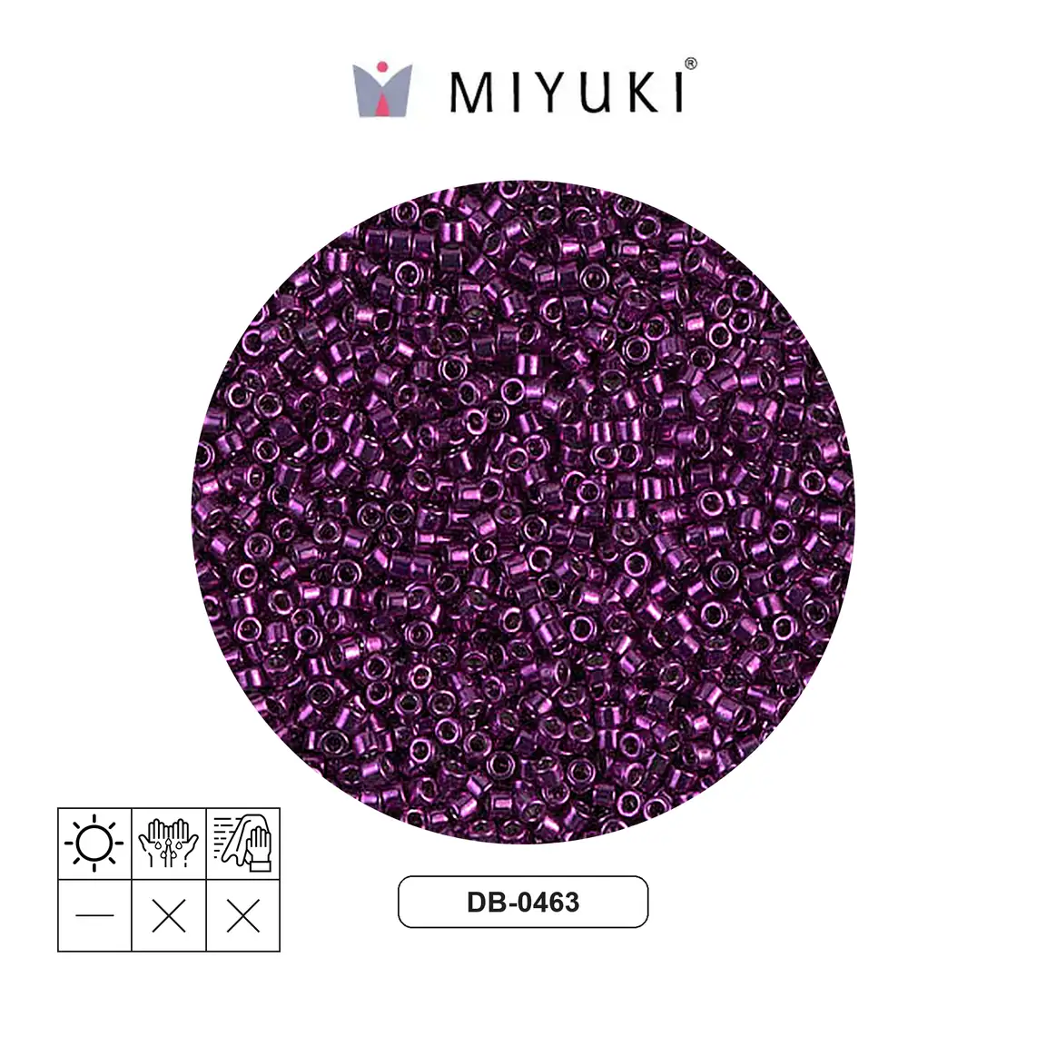 Miyuki delica 11/0 DB0463 galvani oscuro fucsia x 50g