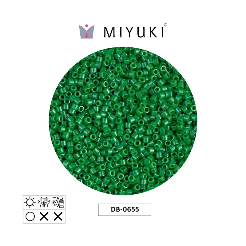 Miyuki delica 11/0 DB0655 opaco kelly verde x 50gr