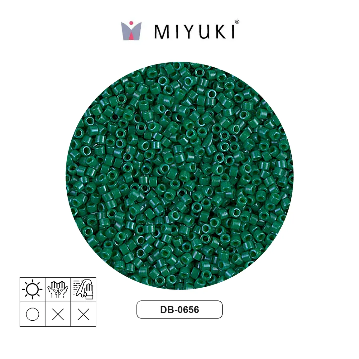 Miyuki delica 11/0 DB0656 opaco jade verde x 50g