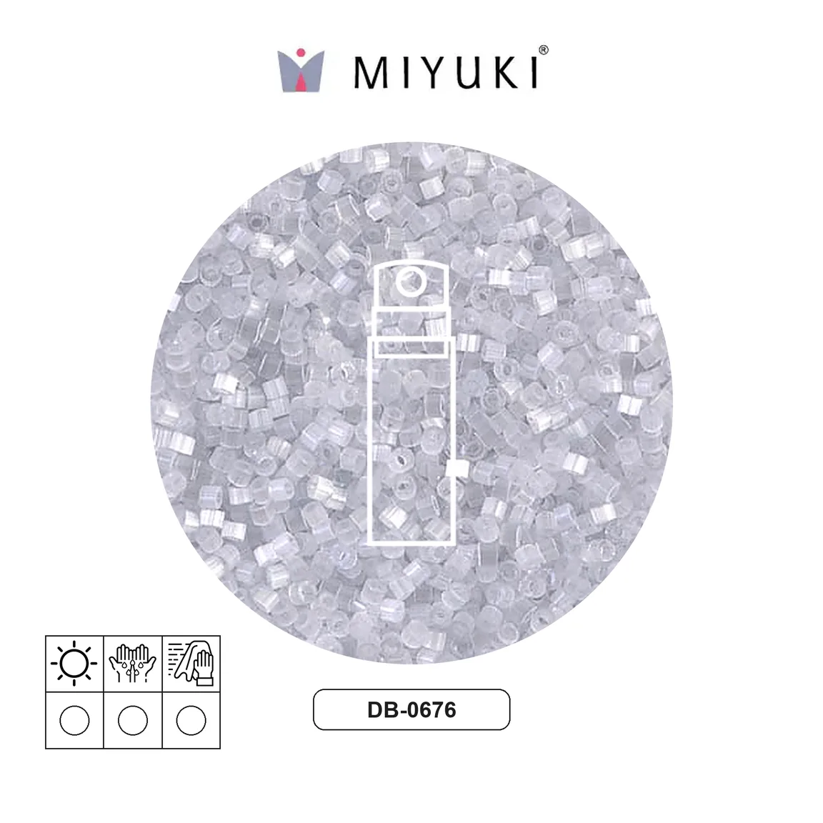 Miyuki delica 11/0 DB0676 gris sedoso satinado x 10g