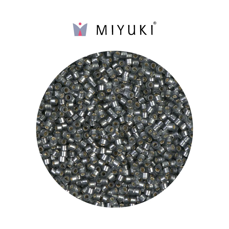 Miyuki delica 11/0 DB0697 mate plateado lyned x 50g