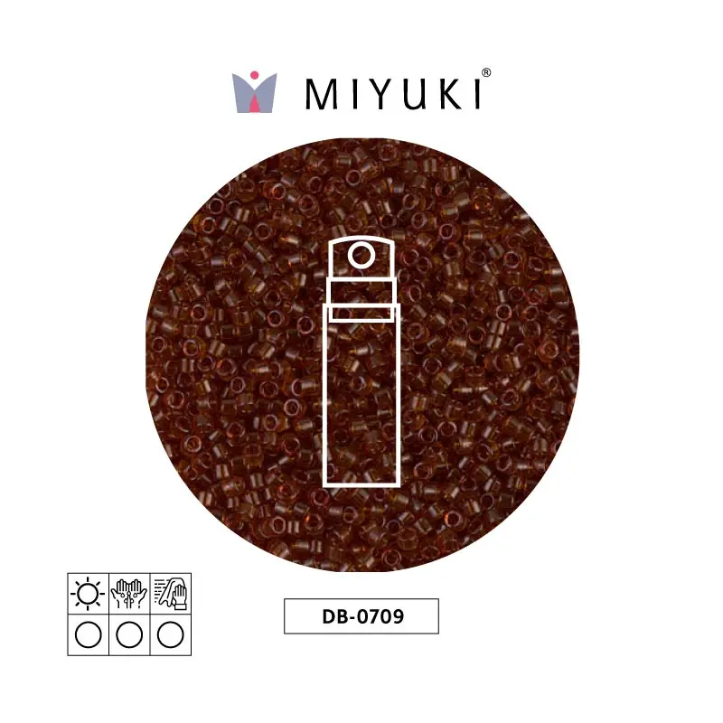 Miyuki delica 11/0 DB0709 transparent dark topaz x 10g