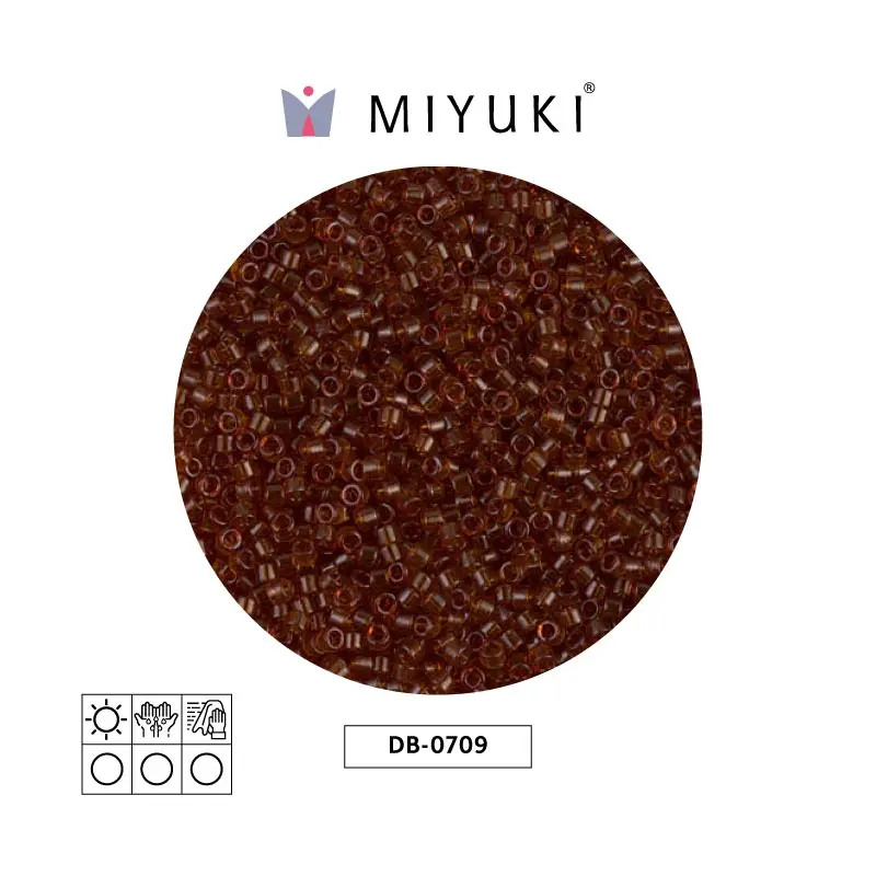 Miyuki delica 11/0 DB0709 transparente oscuro cafe x 50g