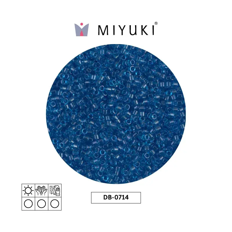 Miyuki delica 11/0 DB0714 transparente capri azul x 50g