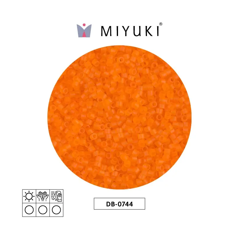 Miyuki delica 11/0 DB0744 mate tran naranja x 50g