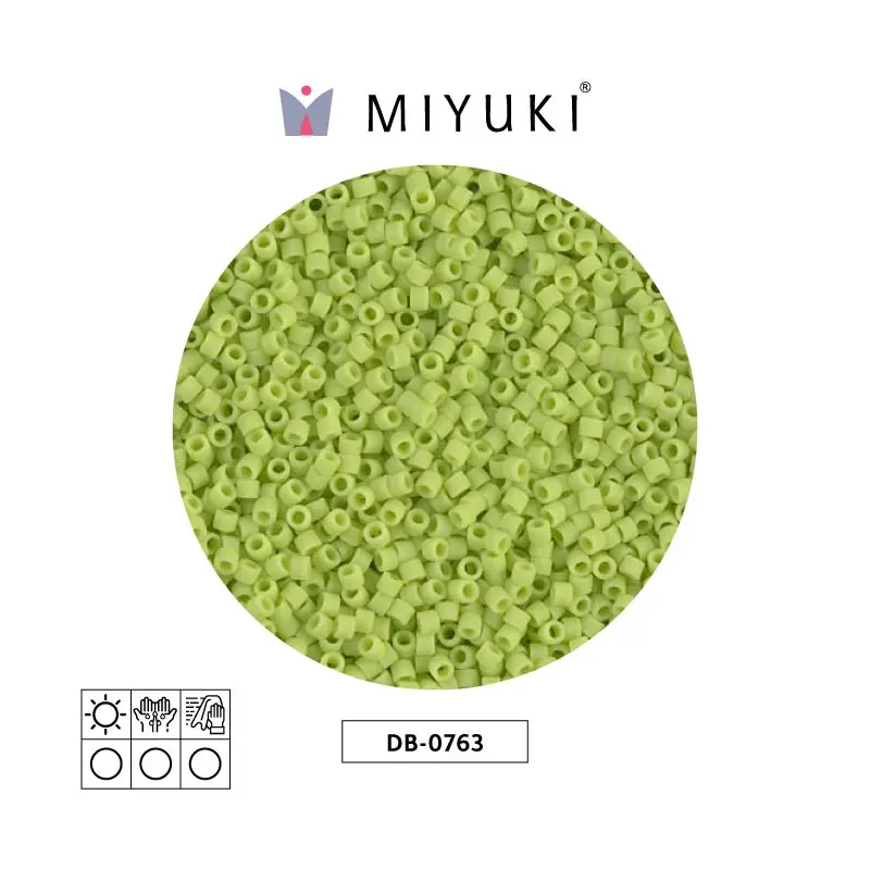 Miyuki delica 11/0 DB0763 verde chartreuse opaco matt x 50g