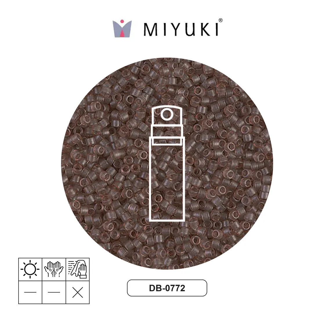 Miyuki delica 11/0 DB0772 mate transparente cinnamon x 10g