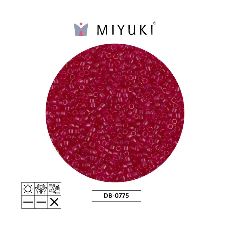 Miyuki delica 11/0 DB0775 mate transparente scarlet x 50g