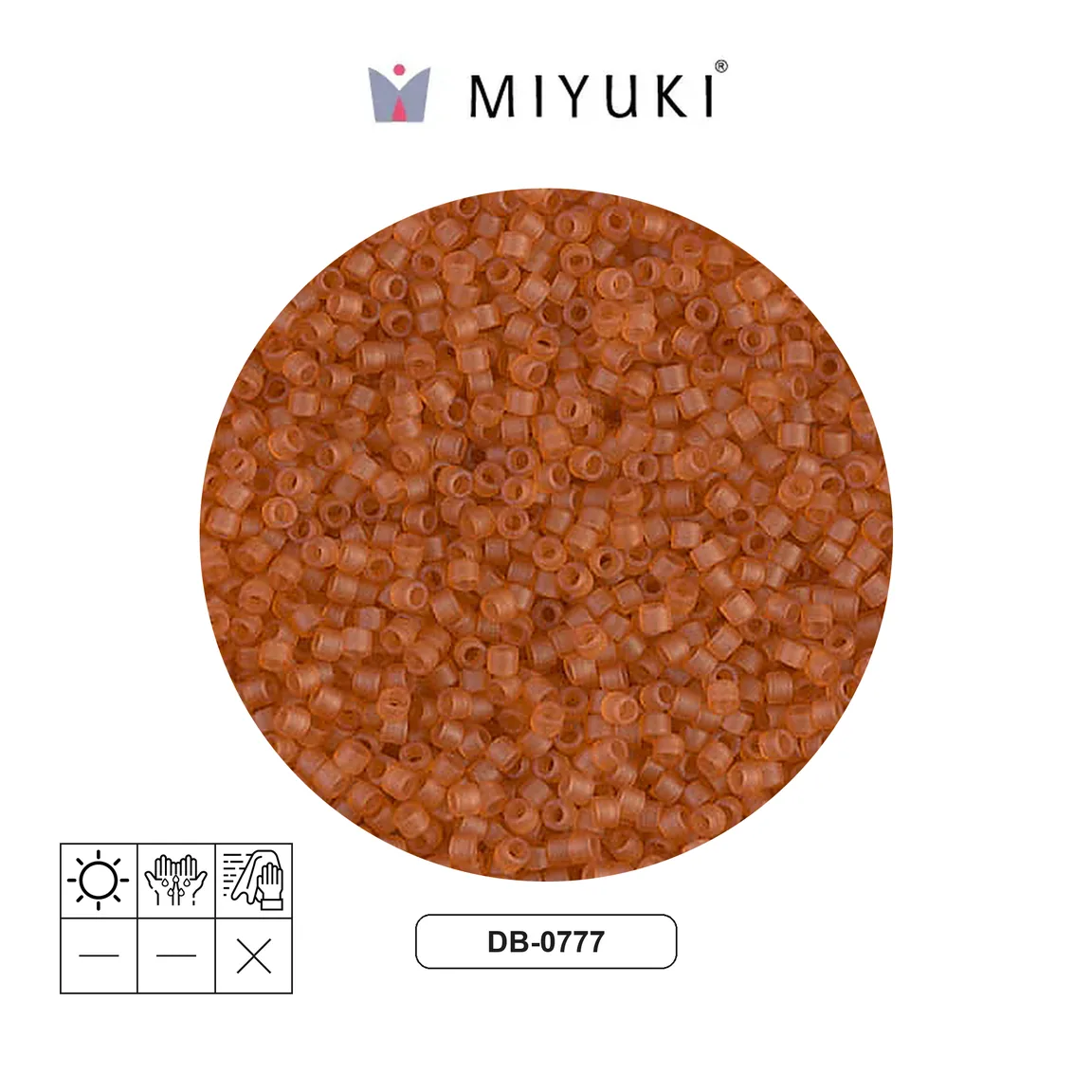 Miyuki delica 11/0 DB0777 mate transparente amarillo x 50g